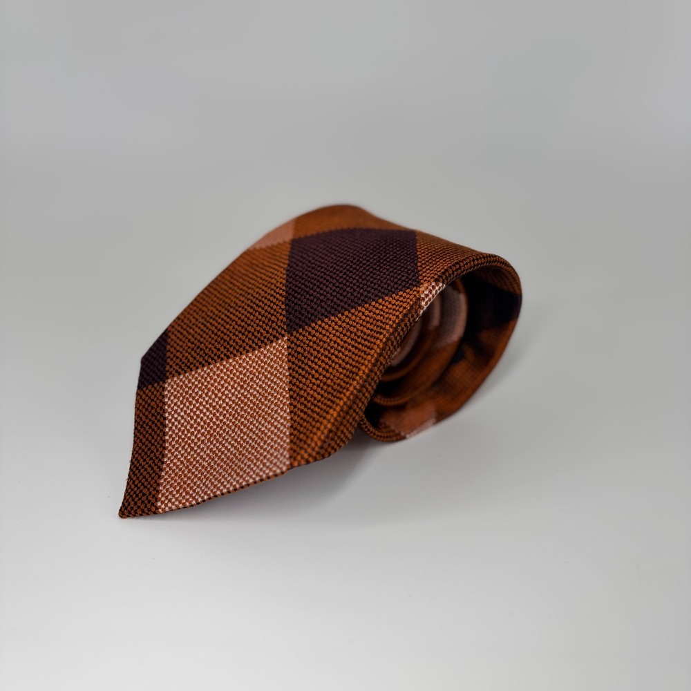 Tom Ford Silk Jacquard Tie Geometric Check Made Italy Designer Luxury